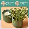 image:imageModern Sprout  2in1 Soy Candle amp Planter  in The Weeds Eucalyptus Pink Pepper Patchouli Citrus 6 Oz Scented Candle wMint Seeds  Ceramic Vessel Dual Purpose Jar  3840 Hour Burn1Pack Thyme  Tonka Bean