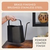 image:imageModern Sprout Brass Finish Plant Watering Can  3L Capacity  Long Spout Stainless Steel Vessel for Outdoor amp Indoor Plants  Rust Resistant  Garden Accessory for Houseplants amp Decorative UseMatte Black