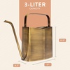 image:imageModern Sprout Brass Finish Plant Watering Can  3L Capacity  Long Spout Stainless Steel Vessel for Outdoor amp Indoor Plants  Rust Resistant  Garden Accessory for Houseplants amp Decorative UseBrass