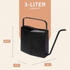 image:imageModern Sprout Brass Finish Plant Watering Can  3L Capacity  Long Spout Stainless Steel Vessel for Outdoor amp Indoor Plants  Rust Resistant  Garden Accessory for Houseplants amp Decorative UseMatte Black