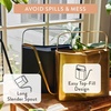 image:imageModern Sprout Brass Finish Plant Watering Can  3L Capacity  Long Spout Stainless Steel Vessel for Outdoor amp Indoor Plants  Rust Resistant  Garden Accessory for Houseplants amp Decorative UseBrass
