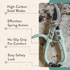 image:imageModern Sprout Hand Pruners  Lightweight Pruning Shears WEasy Lock Gardening Scissors  Bypass Sharp Carbon Steel Blade Rust Resistant Garden Tools  Reusable Holster  Gift for Fathers Day SageOcean