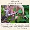 image:imageModern Sprout Hand Pruners  Lightweight Pruning Shears WEasy Lock Gardening Scissors  Bypass Sharp Carbon Steel Blade Rust Resistant Garden Tools  Reusable Holster  Gift for Fathers Day SageOcean
