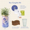 image:imageModern Sprout Hydroponic GrowHarvest Bundle  Mason Jar Herb Garden Kit Indoor wLavender Pruning Shears Organic NonGMO Lavender SeedsGarden SnipsSelfWatering Planter for Kitchen Countertop GiftLavender Garden Jar  Lavender Shears