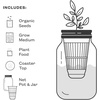 image:imageModern Sprout Mason Garden Jar  SelfWatering Hydroponics Growing System Kit with Organic Herb Seeds  Jar Planter for Indoor Herb Garden  Seed Starter Kit  Home Decor amp Gifting  LavenderBasilmint