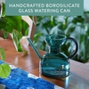 image:imageModern Sprout Plant Watering Can  Handcrafted from Borosilicate Glass  Long Spout Vessel for Indoor Plants  32 Oz Capacity  Multipurpose Watering Can and Flower Vase for Houseplants TealTeal