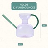image:imageModern Sprout Plant Watering Can  Handcrafted from Borosilicate Glass  Long Spout Vessel for Indoor Plants  32 Oz Capacity  Multipurpose Watering Can amp Flower Vase for Houseplants PurpleEmeraldPurpleEmerald