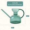 image:imageModern Sprout Plant Watering Can  Handcrafted from Borosilicate Glass  Long Spout Vessel for Indoor Plants  32 Oz Capacity  Multipurpose Watering Can and Flower Vase for Houseplants TealTeal