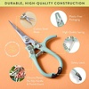 image:imageModern Sprout Pruning Shears  Herb Snipping Scissors Lightweight Gardening Tools WEasy Lock  Flower Cutter Garden Shears  Gift for Fathers Day  Carbon Steel BladeReusable HolsterOcean1PackMulticolor  12pcs