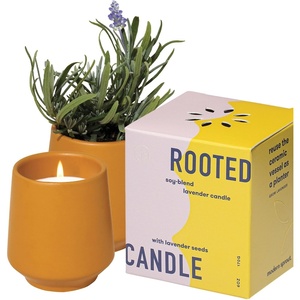 image:imageModern Sprout  2in1 Soy Candle amp Planter  in The Weeds Eucalyptus Pink Pepper Patchouli Citrus 6 Oz Scented Candle wMint Seeds  Ceramic Vessel Dual Purpose Jar  3840 Hour BurnLavendar  Cedarwood