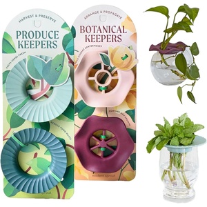 image:imageModern Sprout Botanical and Produce Keeper for Floral Arranging Herb Keeping and Plant Propagation  Food Safe and BPAFree Sustainable Materials Hydration Tray  Extends Freshness  2 PackBotanical  Produce Keeper  2pk