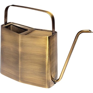 image:imageModern Sprout Brass Finish Plant Watering Can  3L Capacity  Long Spout Stainless Steel Vessel for Outdoor amp Indoor Plants  Rust Resistant  Garden Accessory for Houseplants amp Decorative UseBrass