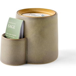image:imageModern Sprout Ember Earth Candle Planter  2 in 1 Scented Soy Candle wBottom Feeding System amp Organic NonGMO Mint Seeds  8 Oz with 50 Hr Burn Time in a Ceramic Vessel for Indoor Herbs  PollinationRhizome w Sage Seeds