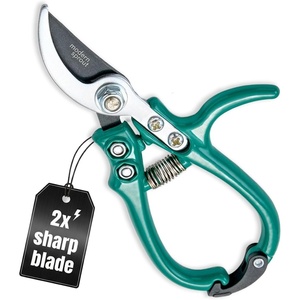 image:imageModern Sprout Hand Pruners  Lightweight Pruning Shears WEasy Lock Gardening Scissors  Bypass Sharp Carbon Steel Blade Rust Resistant Garden Tools  Reusable Holster  Gift for Fathers Day SageOcean