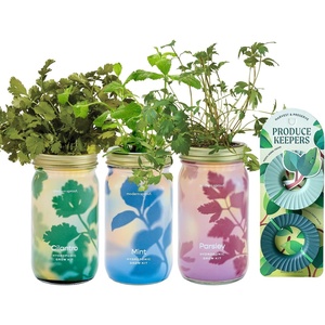 image:imageModern Sprout Hydroponic GrowHarvest Bundle  Mason Jar Herb Garden Kit Indoor wLavender Pruning Shears Organic NonGMO Lavender SeedsGarden SnipsSelfWatering Planter for Kitchen Countertop GiftGarden Jar 3pk Keeper