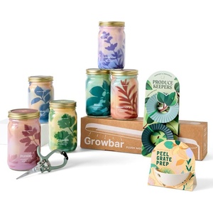 image:imageModern Sprout Hydroponic GrowHarvest Bundle  Mason Jar Herb Garden Kit Indoor wLavender Pruning Shears Organic NonGMO Lavender SeedsGarden SnipsSelfWatering Planter for Kitchen Countertop GiftUltimate Herb Garden Set