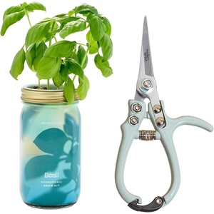 image:imageModern Sprout Hydroponic GrowHarvest Bundle  Mason Jar Herb Garden Kit Indoor wLavender Pruning Shears Organic NonGMO Lavender SeedsGarden SnipsSelfWatering Planter for Kitchen Countertop GiftBasil Garden Jar  Sage Shears