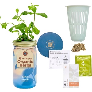 image:imageModern Sprout Mason Garden Jar  SelfWatering Hydroponics Growing System Kit with Organic Herb Seeds  Jar Planter for Indoor Herb Garden  Seed Starter Kit  Home Decor amp Gifting  LavenderMint
