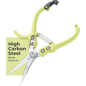 image:imageModern Sprout Pruning Shears  Herb Snipping Scissors Lightweight Gardening Tools WEasy Lock  Flower Cutter Garden Shears  Gift for Fathers Day  Carbon Steel BladeReusable HolsterOcean1PackChartreuse