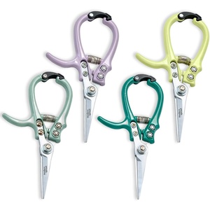 image:imageModern Sprout Pruning Shears  Herb Snipping Scissors Lightweight Gardening Tools WEasy Lock  Flower Cutter Garden Shears  Gift for Fathers Day  Carbon Steel BladeReusable HolsterOcean1PackMulticolor  4pcs