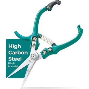 image:imageModern Sprout Pruning Shears  Herb Snipping Scissors Lightweight Gardening Tools WEasy Lock  Flower Cutter Garden Shears  Gift for Fathers Day  Carbon Steel BladeReusable HolsterOcean1PackOcean