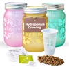 image:imageModern Sprout Mason Garden Jar  SelfWatering Hydroponics Growing System Kit with Organic Herb Seeds  Jar Planter for Indoor Herb Garden Seed Starter Kit  Decor amp Gifting BasilLavenderSunflowerBasil  Lavender  Sunflower