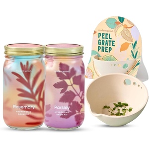 image:imageModern Sprout Garden Jar Gift Pack  SelfWatering Hydroponics Growing System Kit with Organic Herb Seeds  Seed Starter Kit for Indoor Herb Garden  Home Decor amp Gifting  Basil Parsley amp MintRosemary  Parsley