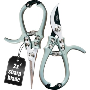 image:imageModern Sprout Hand Pruners amp Shears Set wblister  Lightweight Gardening Tools  Easy Lock  Sharp Carbon Steel Blades  Rust Resistant Scissors for Herbs amp Flowers Gift for Fathers Day  SageSage