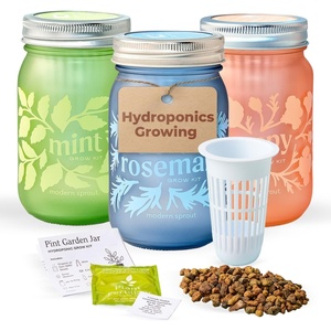 image:imageModern Sprout Mason Garden Jar  SelfWatering Hydroponics Growing System Kit with Organic Herb Seeds  Jar Planter for Indoor Herb Garden Seed Starter Kit  Decor amp Gifting BasilLavenderSunflowerPoppy  Rosemary  Mint