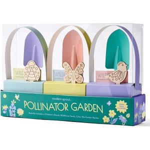 image:imageModern Sprout Pollinator Garden Gift Set  Spring Gifts for Kids  Educational Gardening Tools for Little Gardeners  EcoFriendly Kids Gardening Set wTrowel Wooden Markers amp Wildflower Seeds 3pk