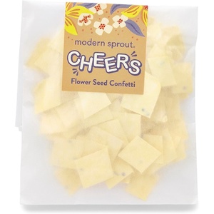 image:imageModern Sprout Seed Confetti Poppers with Flower Seeds  Party Favors for Outdoor Wedding Birthday amp Parties  NonToxic PlasticFree amp Pollinator Safe Plantable Seed Paper Yellow CheersPack of 12Yellow Cheers Refills